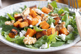 Fall: Harvest Kale Salad with Roasted Butternut Squash and Apple