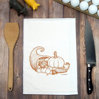 Cornucopia Flour Sack Tea Towel – Handprinted