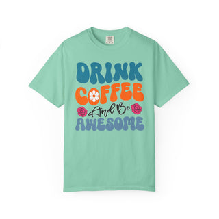 Artisan Grove Coffee and Be Awesome T-Shirt | Retro Colorful Coffee Tee