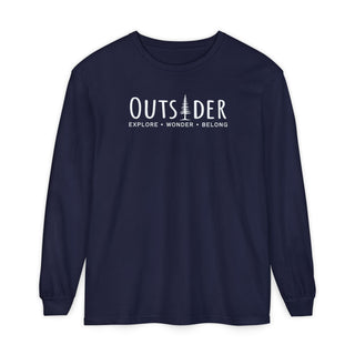 Outsider Pine Tree Long Sleeve T-Shirt – Unisex Nature Hiking Tee – Artisan Grove