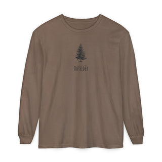 Outsider Tree Long Sleeve Tee — Minimal Nature Graphic T-Shirt