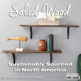 Live Edge Wood Shelf, 36 in. – Trail Brown (Shelf Only)