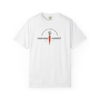 White farmers market carrot graphic organic cotton tee — Artisan Grove