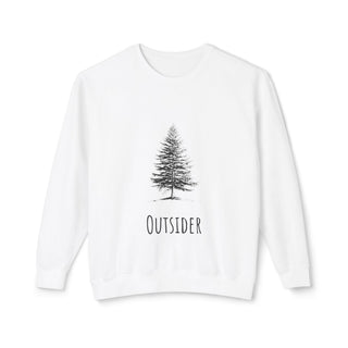 Outsider Tree Crewneck Sweatshirt — Minimal Nature Graphic Pullover