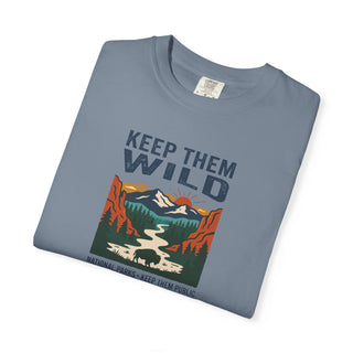 Keep Them Wild Graphic Short Sleeve T-Shirt — Retro Scenic Park Tee