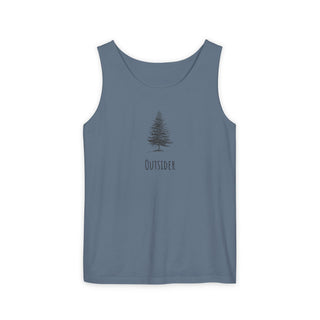 Outsider Tree Tank Top — Minimal Nature Graphic Tank