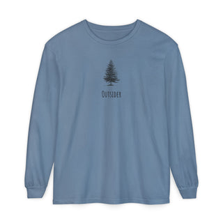 Outsider Tree Long Sleeve Tee — Minimal Nature Graphic T-Shirt