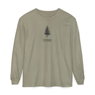Outsider Tree Long Sleeve Tee — Minimal Nature Graphic T-Shirt