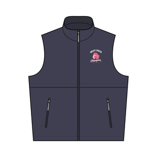 Breast Cancer Champion reversible vest in True Navy with pink boxing glove crest