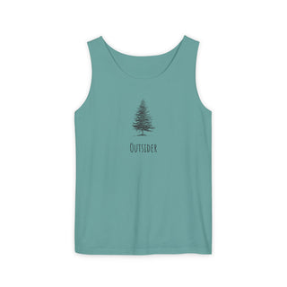 Outsider Tree Tank Top — Minimal Nature Graphic Tank