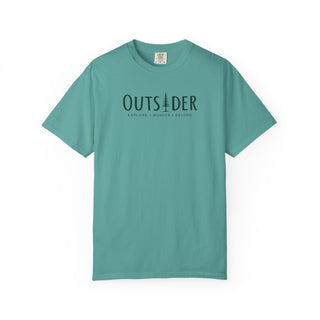 Outsider Pine Tree T-Shirt – Unisex Heavyweight Garment-Dyed Hiking Tee