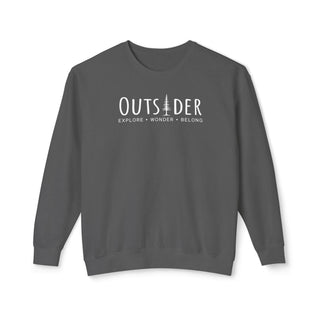 Outsider Crewneck Sweatshirt – Unisex Lightweight Pine Tree Hiking Sweatshirt