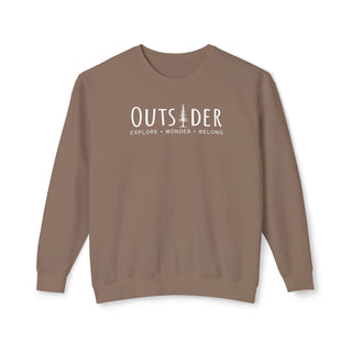 Outsider Crewneck Sweatshirt – Unisex Lightweight Pine Tree Hiking Sweatshirt
