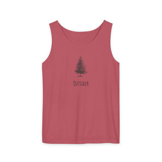 Outsider Tree Tank Top — Minimal Nature Graphic Tank