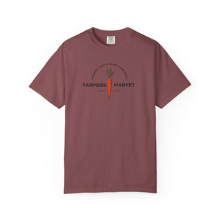 Brick farmers market carrot graphic organic cotton tee — Artisan Grove