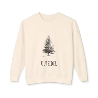Outsider Tree Crewneck Sweatshirt — Minimal Nature Graphic Pullover