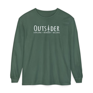 Outsider Pine Tree Long Sleeve T-Shirt – Unisex Nature Hiking Tee – Artisan Grove
