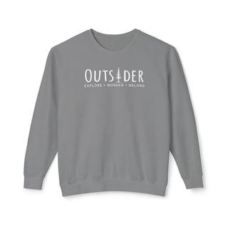 Outsider Crewneck Sweatshirt – Unisex Lightweight Pine Tree Hiking Sweatshirt
