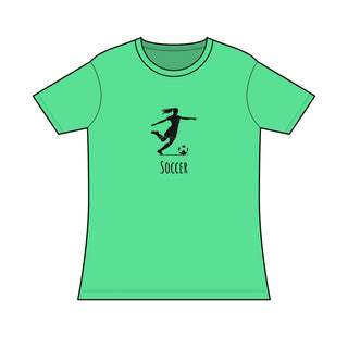 Women's Soccer Tee – Silhouette Kicker Graphic