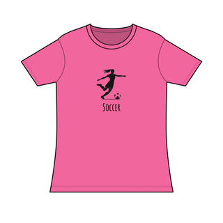 Women's Soccer Tee – Silhouette Kicker Graphic