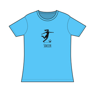 Women's Soccer Tee – Silhouette Kicker Graphic