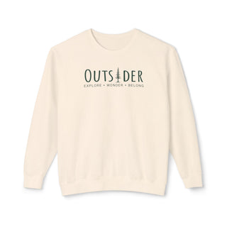 Outsider Crewneck Sweatshirt – Unisex Lightweight Pine Tree Hiking Sweatshirt