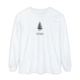 Outsider Tree Long Sleeve Tee — Minimal Nature Graphic T-Shirt