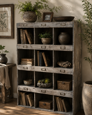 X-Large Rustic Recycled Pine Display Shelf