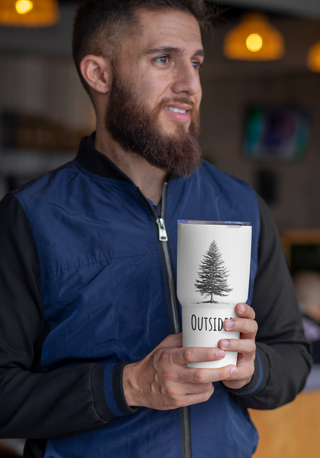 Pine Tree with "Outsider" wording- 20oz Insulated Tumbler Travel Mug