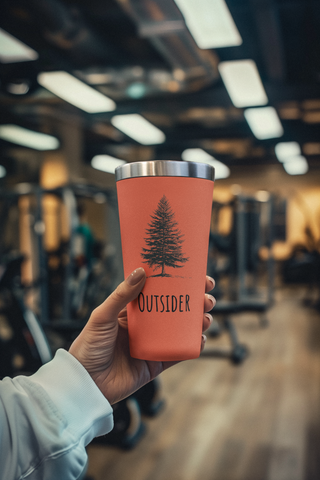 Pine Tree with "Outsider" wording- 20oz Insulated Tumbler Travel Mug