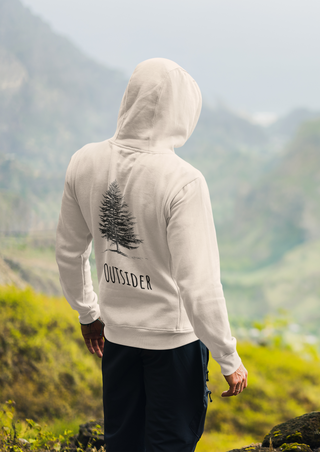 Outsider Tree Hoodie — Minimal Nature Graphic Fleece Hoodie