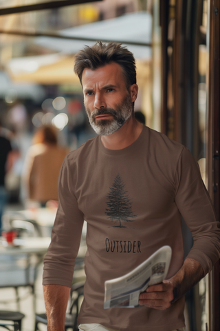 Outsider Tree Long Sleeve Tee — Minimal Nature Graphic T-Shirt