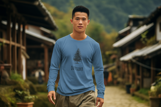 Outsider Tree Long Sleeve Tee — Minimal Nature Graphic T-Shirt