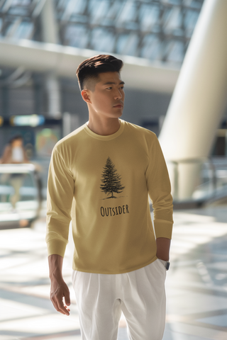 Outsider Tree Long Sleeve Tee — Minimal Nature Graphic T-Shirt