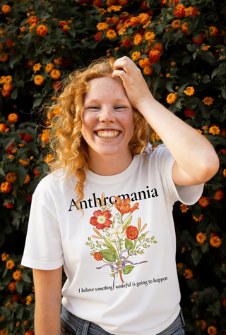 Anthromania Floral T‑Shirt — "I adore flowers" Botanical Graphic Tee