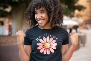 Resilient Daisy T-Shirt — Floral Inspirational Graphic Tee