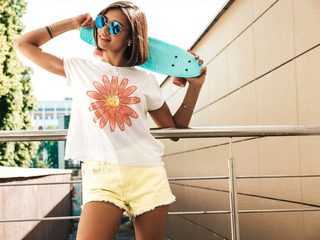 Sunshine Daisy T-Shirt — Smiling Floral Graphic Tee