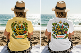 Summer Collection T‑Shirt — "Artisan Grove" Tropical Graphic