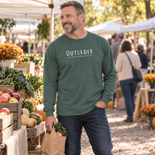 Outsider Pine Tree Long Sleeve T-Shirt – Unisex Nature Hiking Tee – Artisan Grove