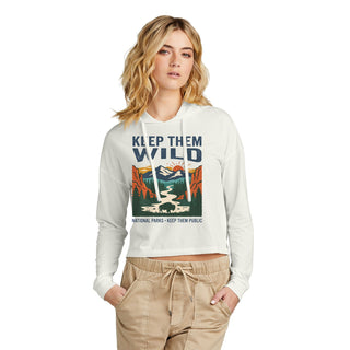 Keep them Wild— Women's Cropped Long‑Sleeve