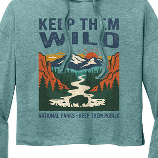 Keep them Wild— Women's Cropped Long‑Sleeve
