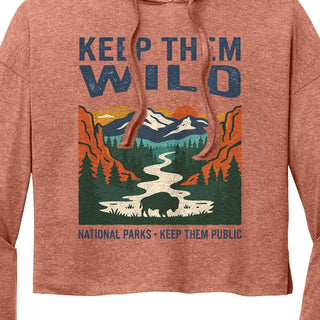 Keep them Wild— Women's Cropped Long‑Sleeve