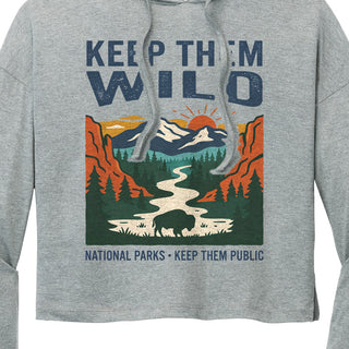 Keep them Wild— Women's Cropped Long‑Sleeve