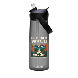 KeepThem Wild-25oz Flip Straw Water Bottle