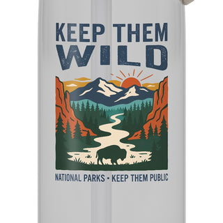 KeepThem Wild-25oz Flip Straw Water Bottle