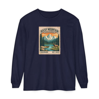 Rocky Mountain Colorado Est. 1915 vintage stamp long sleeve shirt
