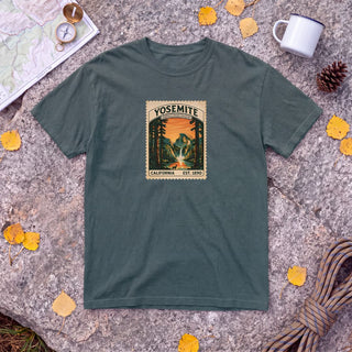 Yosemite National Park T-Shirt – Vintage Stamp Half Dome Tee