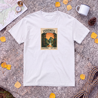 Yosemite National Park T-Shirt – Vintage Stamp Half Dome Tee