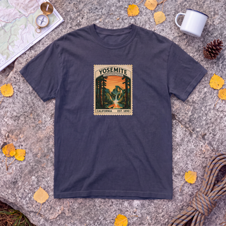 Yosemite National Park T-Shirt – Vintage Stamp Half Dome Tee