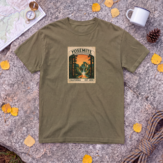 Yosemite National Park T-Shirt – Vintage Stamp Half Dome Tee